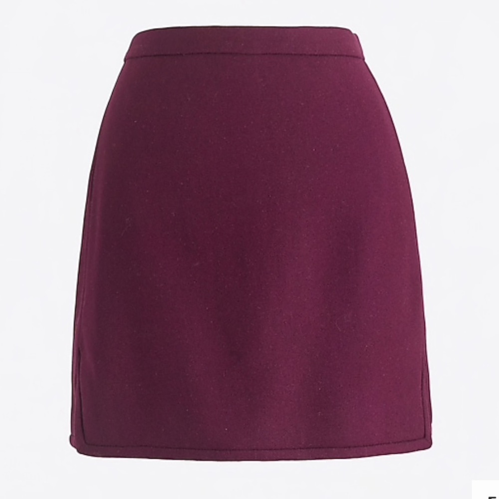J. Crew Factory Double-Notched Wool Mini Skirt